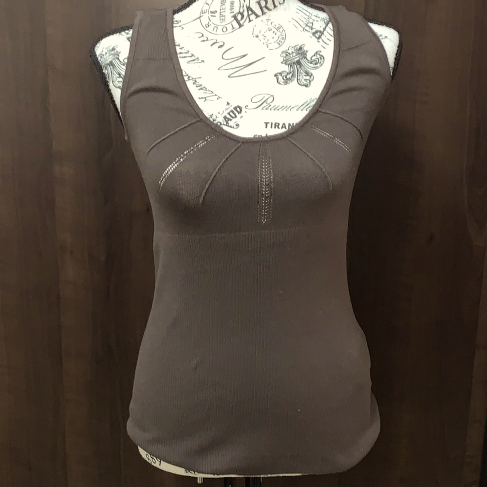 Old Navy Sleeveless V-neck Sweater Top, Brown, Size: Small